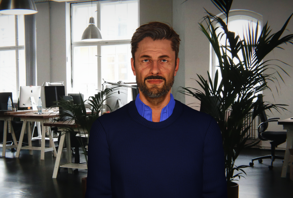 Example of a Virtual Human Character doing a Jobinterview